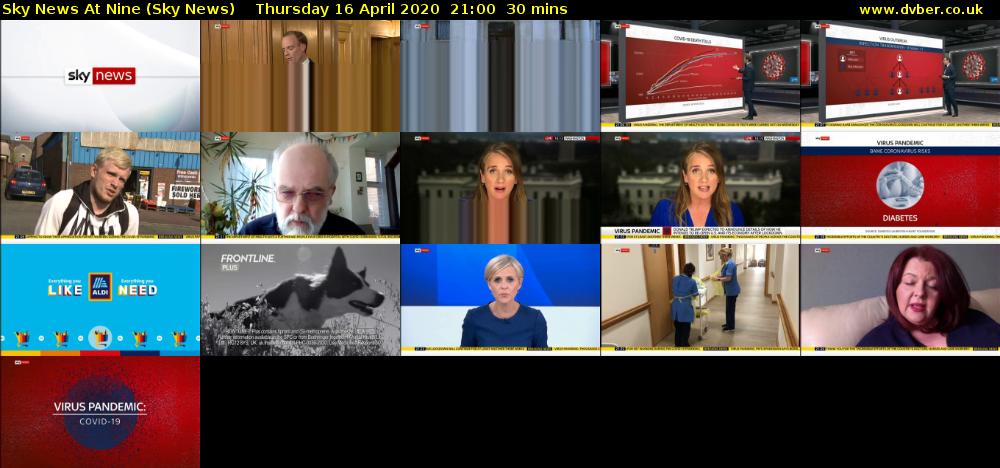 Sky News At Nine (Sky News) Thursday 16 April 2020 21:00 - 21:30