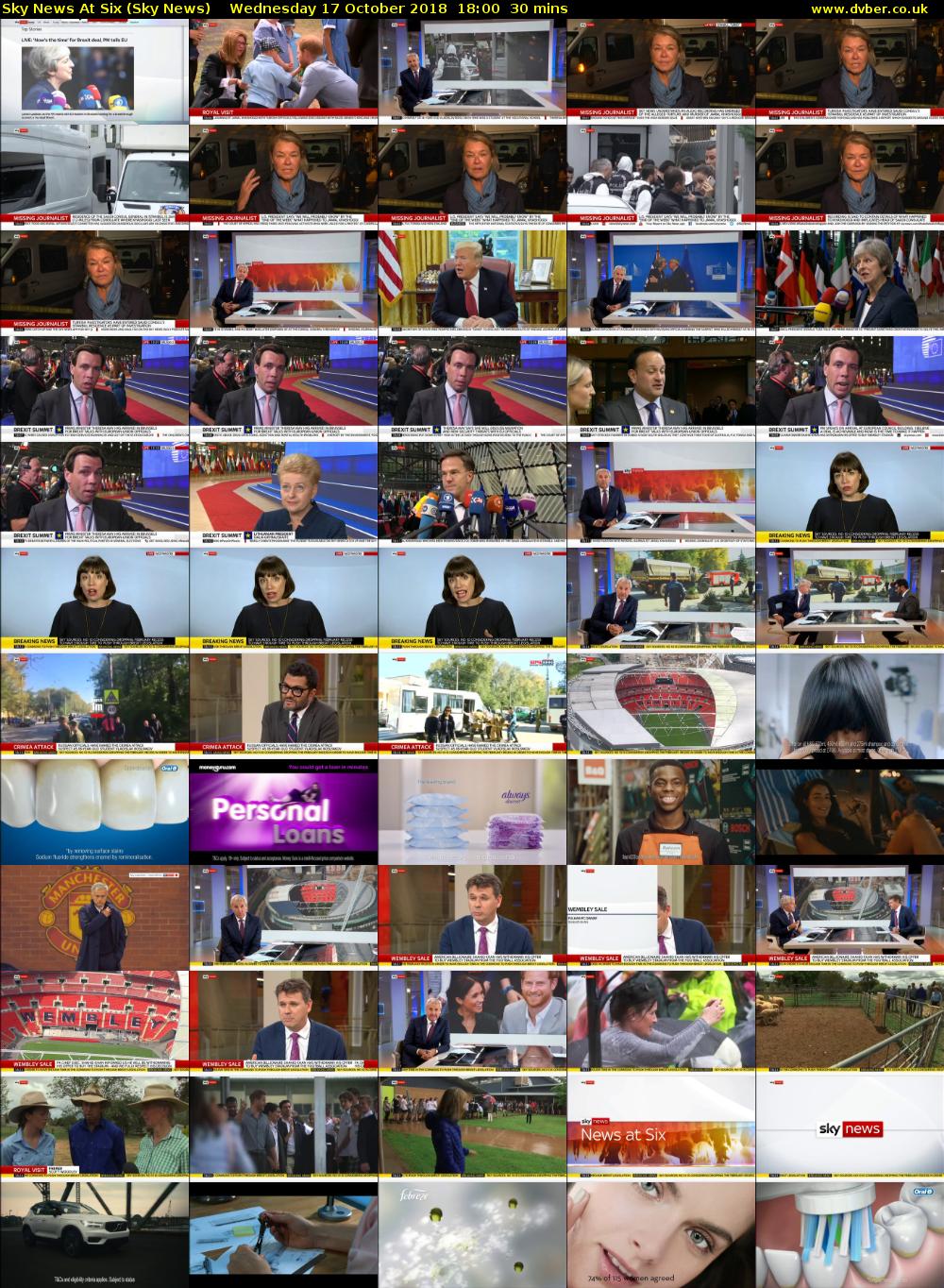 Sky News At Six (Sky News) Wednesday 17 October 2018 18:00 - 18:30