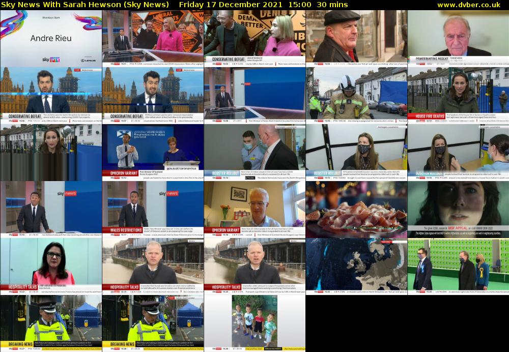 Sky News With Sarah Hewson (Sky News) Friday 17 December 2021 15:00 - 15:30