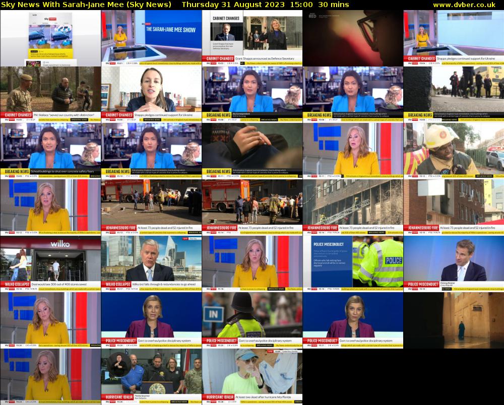 Sky News With Sarah-Jane Mee (Sky News) Thursday 31 August 2023 15:00 - 15:30