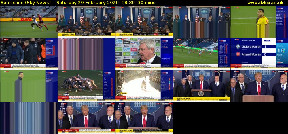 Sportsline (Sky News) Saturday 29 February 2020 18:30 - 19:00