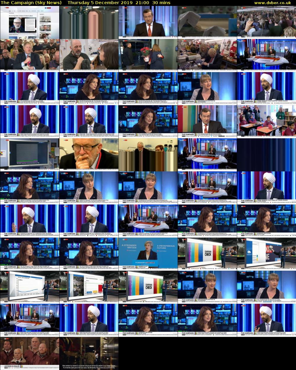 The Campaign (Sky News) Thursday 5 December 2019 21:00 - 21:30