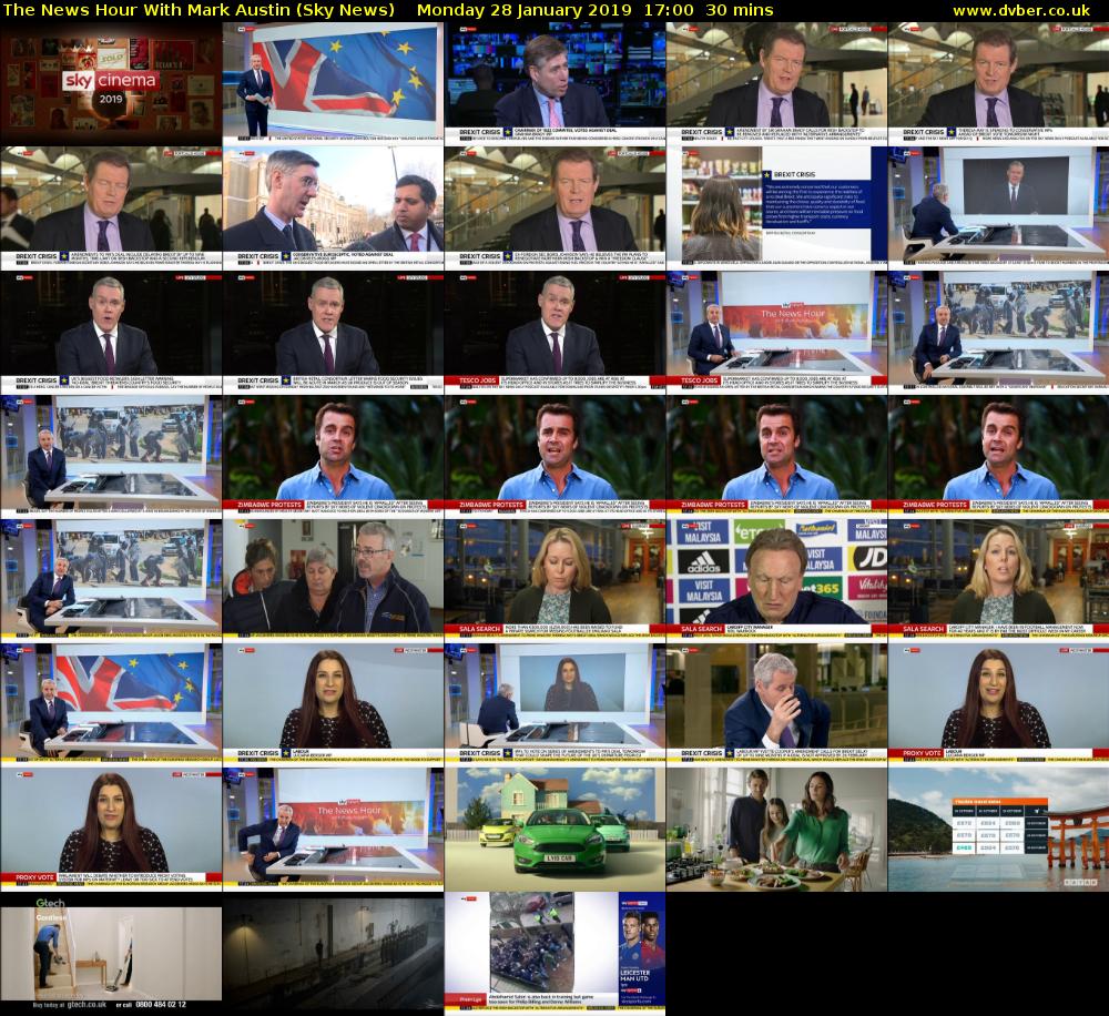 The News Hour With Mark Austin (Sky News) Monday 28 January 2019 17:00 - 17:30