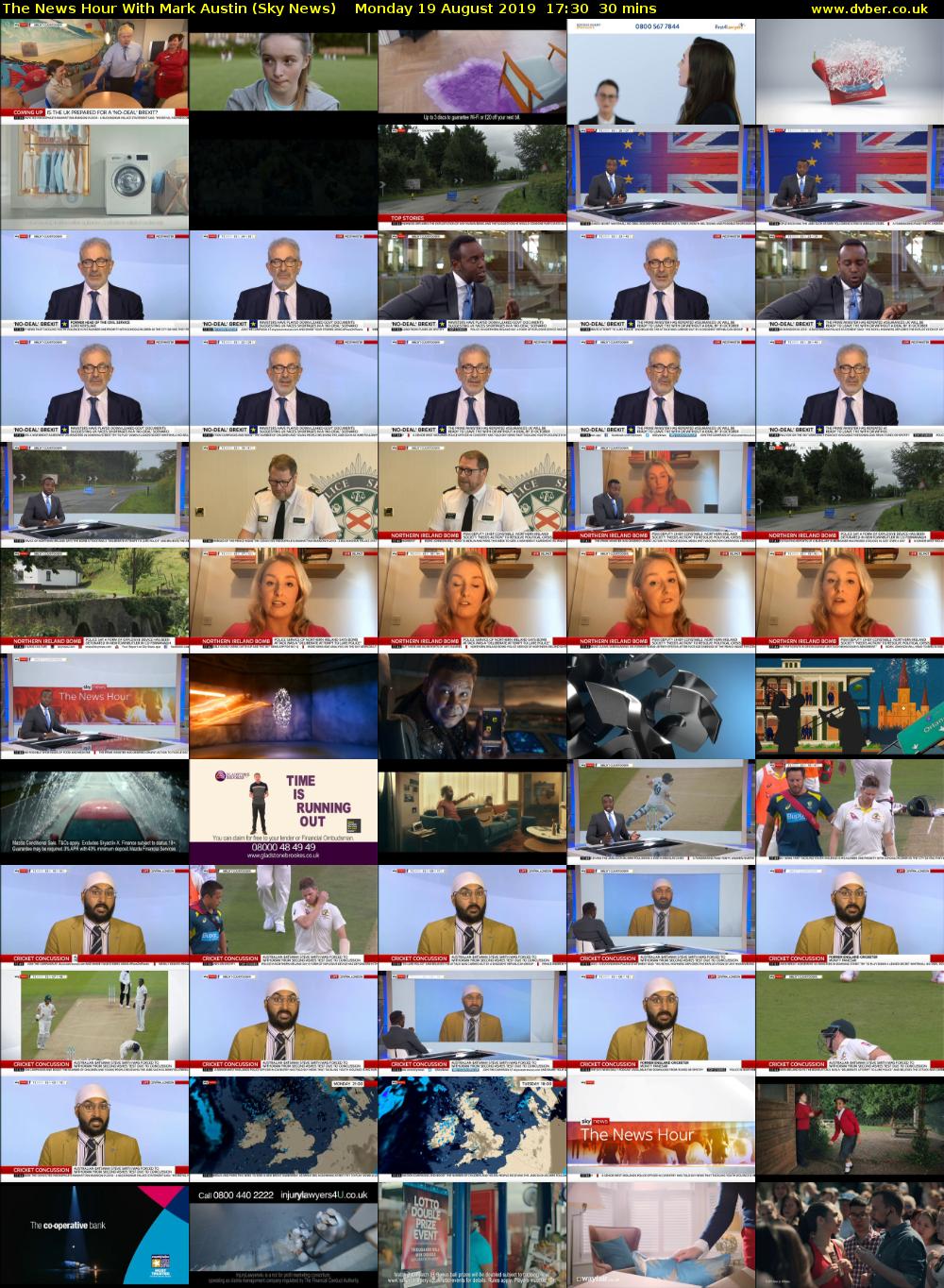 The News Hour With Mark Austin (Sky News) Monday 19 August 2019 17:30 - 18:00