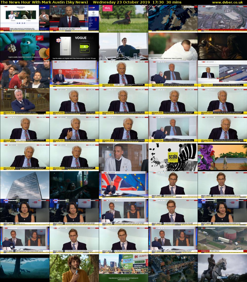 The News Hour With Mark Austin (Sky News) Wednesday 23 October 2019 17:30 - 18:00