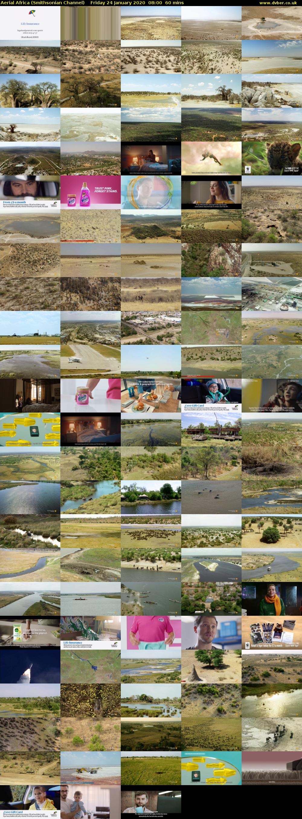 Aerial Africa (Smithsonian Channel) Friday 24 January 2020 08:00 - 09:00