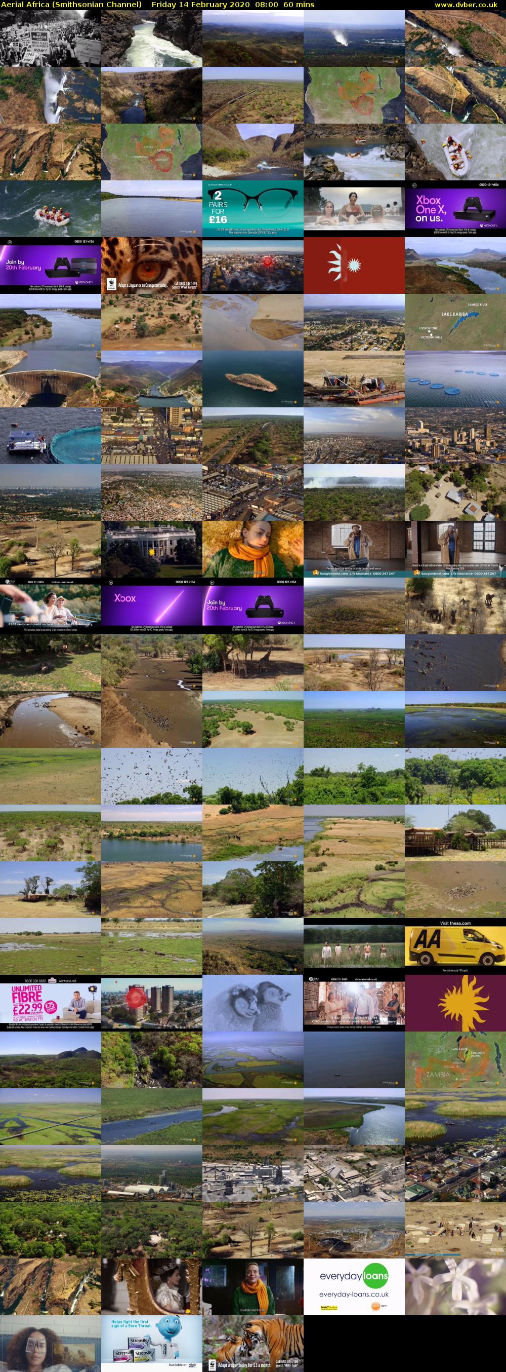 Aerial Africa (Smithsonian Channel) Friday 14 February 2020 08:00 - 09:00