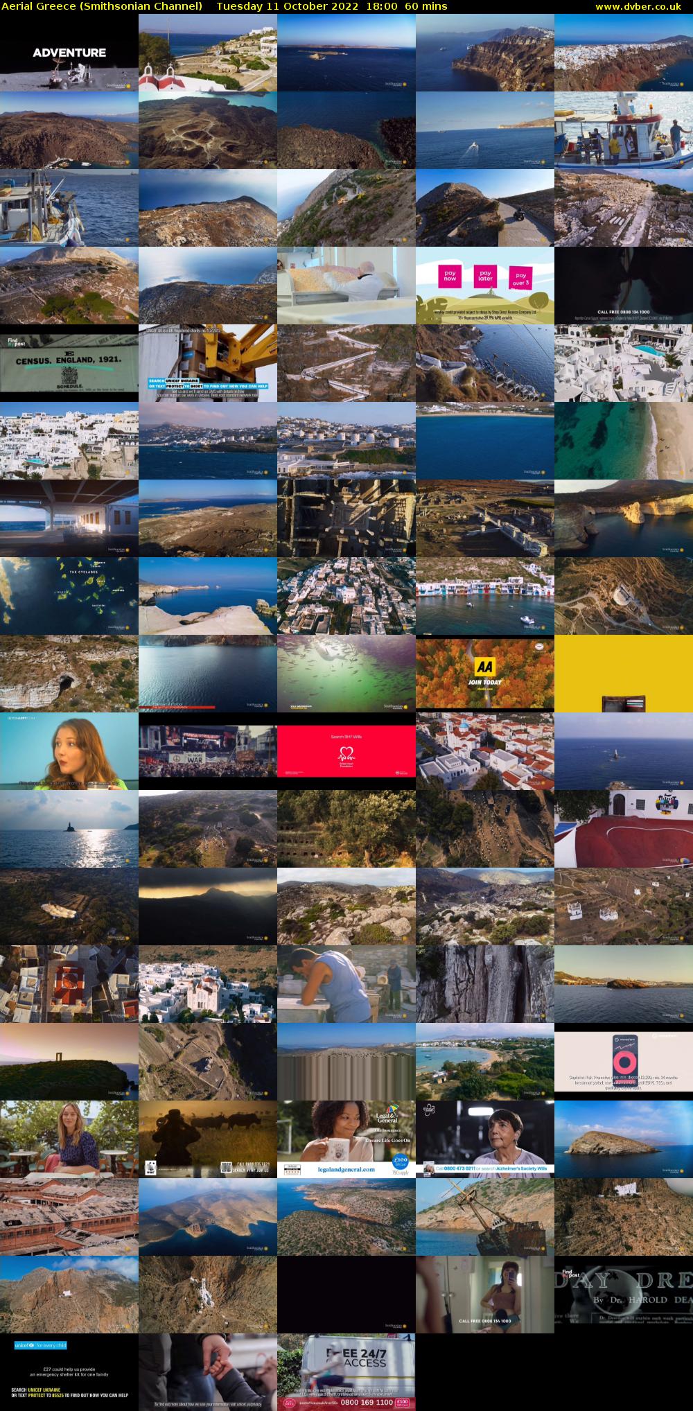 Aerial Greece (Smithsonian Channel) Tuesday 11 October 2022 18:00 - 19:00