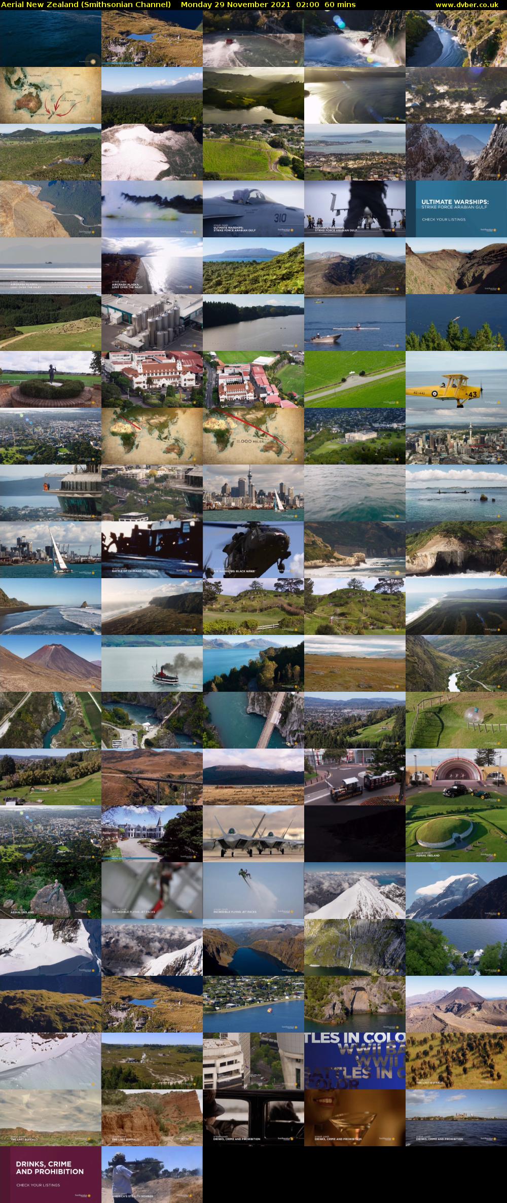 Aerial New Zealand (Smithsonian Channel) Monday 29 November 2021 02:00 - 03:00