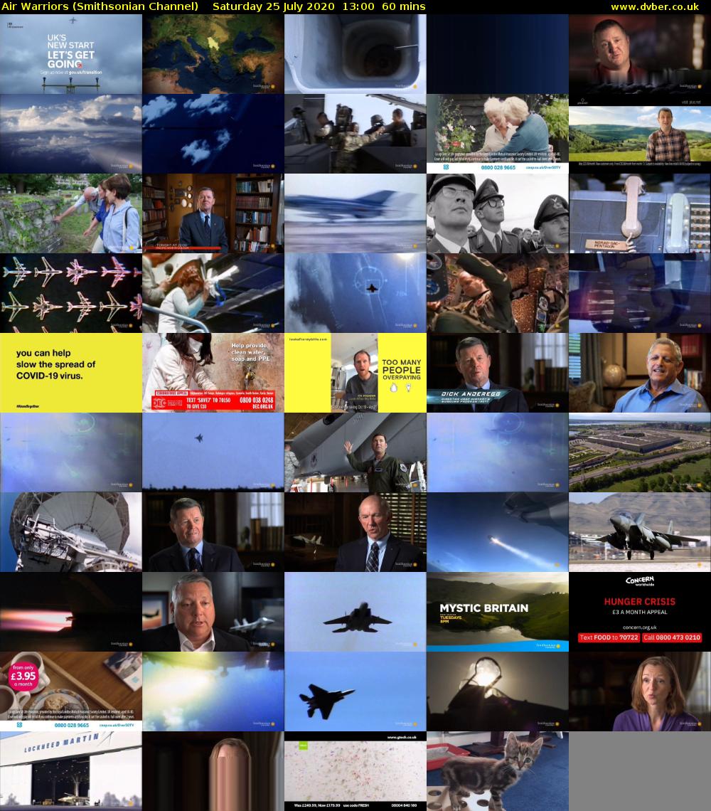 Air Warriors (Smithsonian Channel) Saturday 25 July 2020 13:00 - 14:00