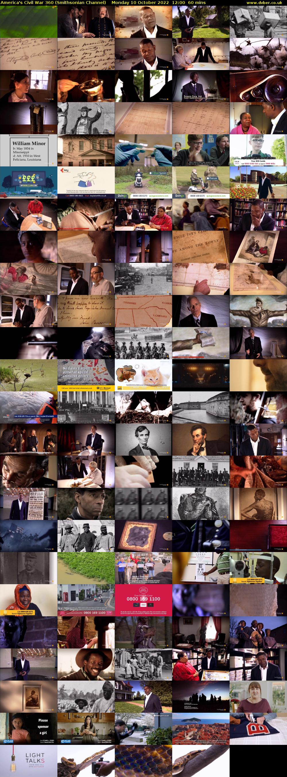 America's Civil War 360 (Smithsonian Channel) Monday 10 October 2022 12:00 - 13:00