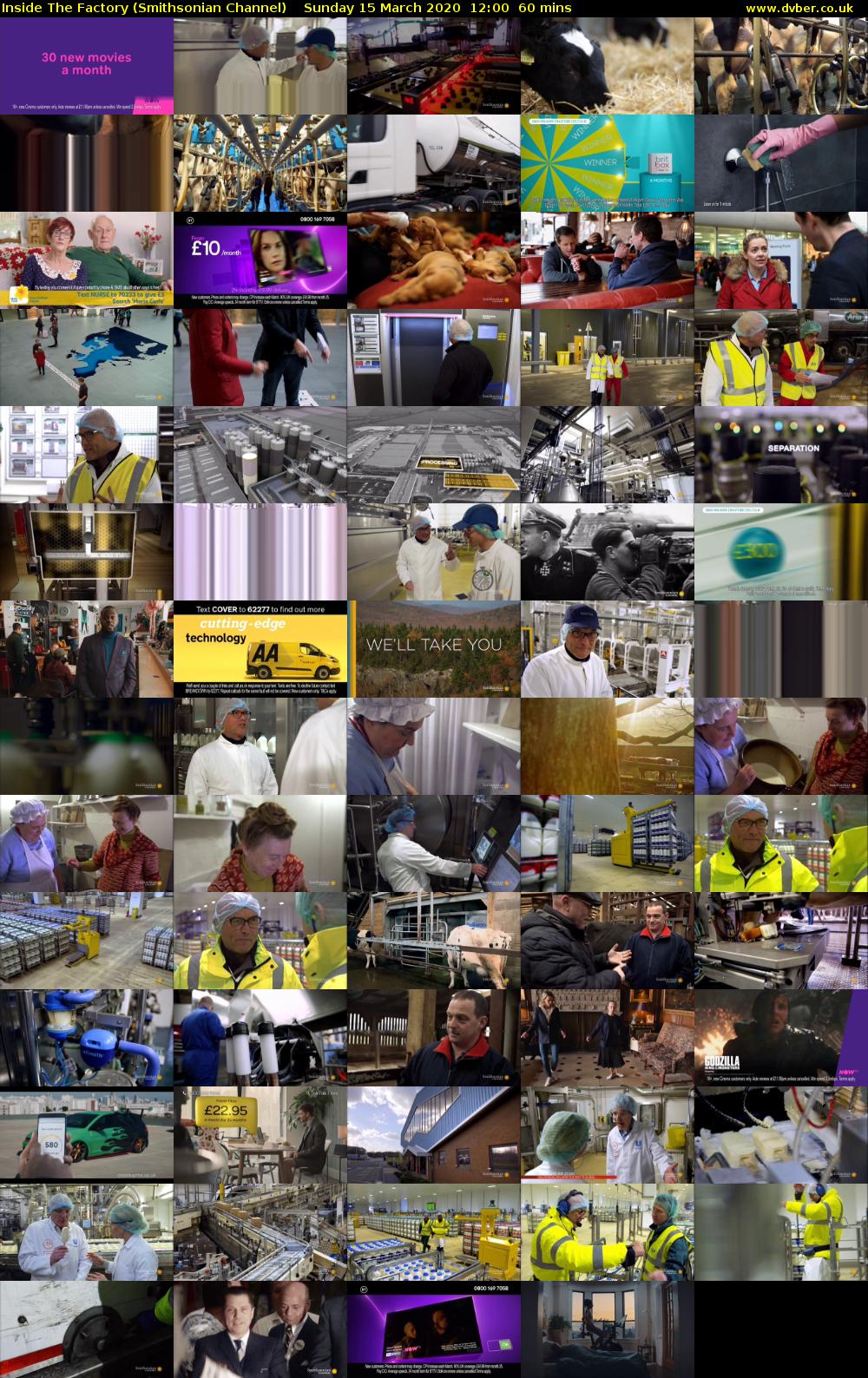 Inside The Factory (Smithsonian Channel) Sunday 15 March 2020 12:00 - 13:00