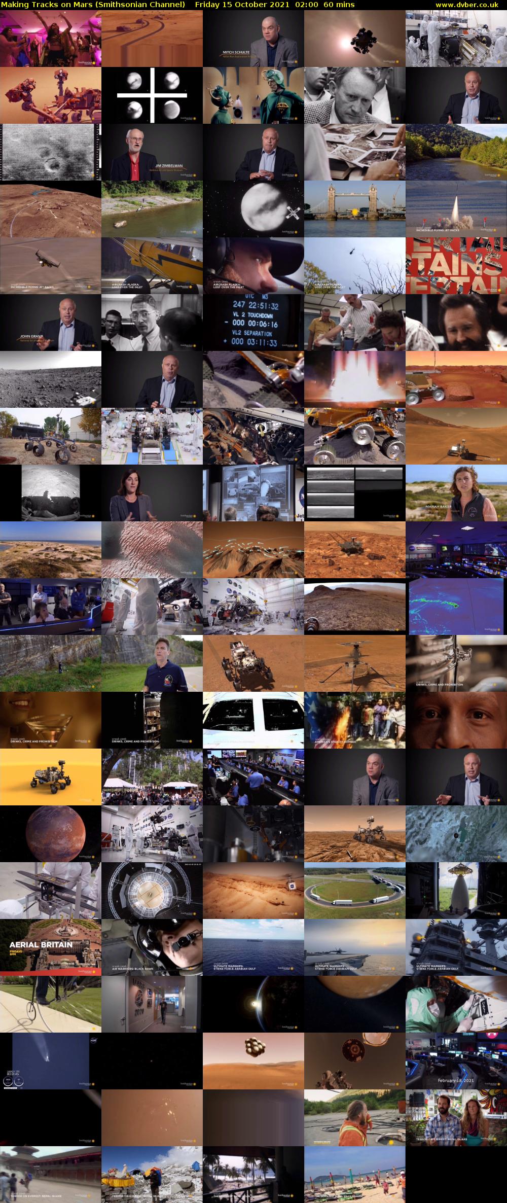 Making Tracks on Mars (Smithsonian Channel) Friday 15 October 2021 02:00 - 03:00
