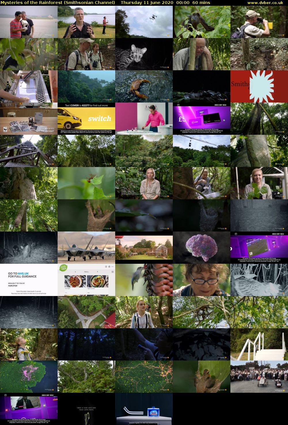 Mysteries of the Rainforest (Smithsonian Channel) Thursday 11 June 2020 00:00 - 01:00