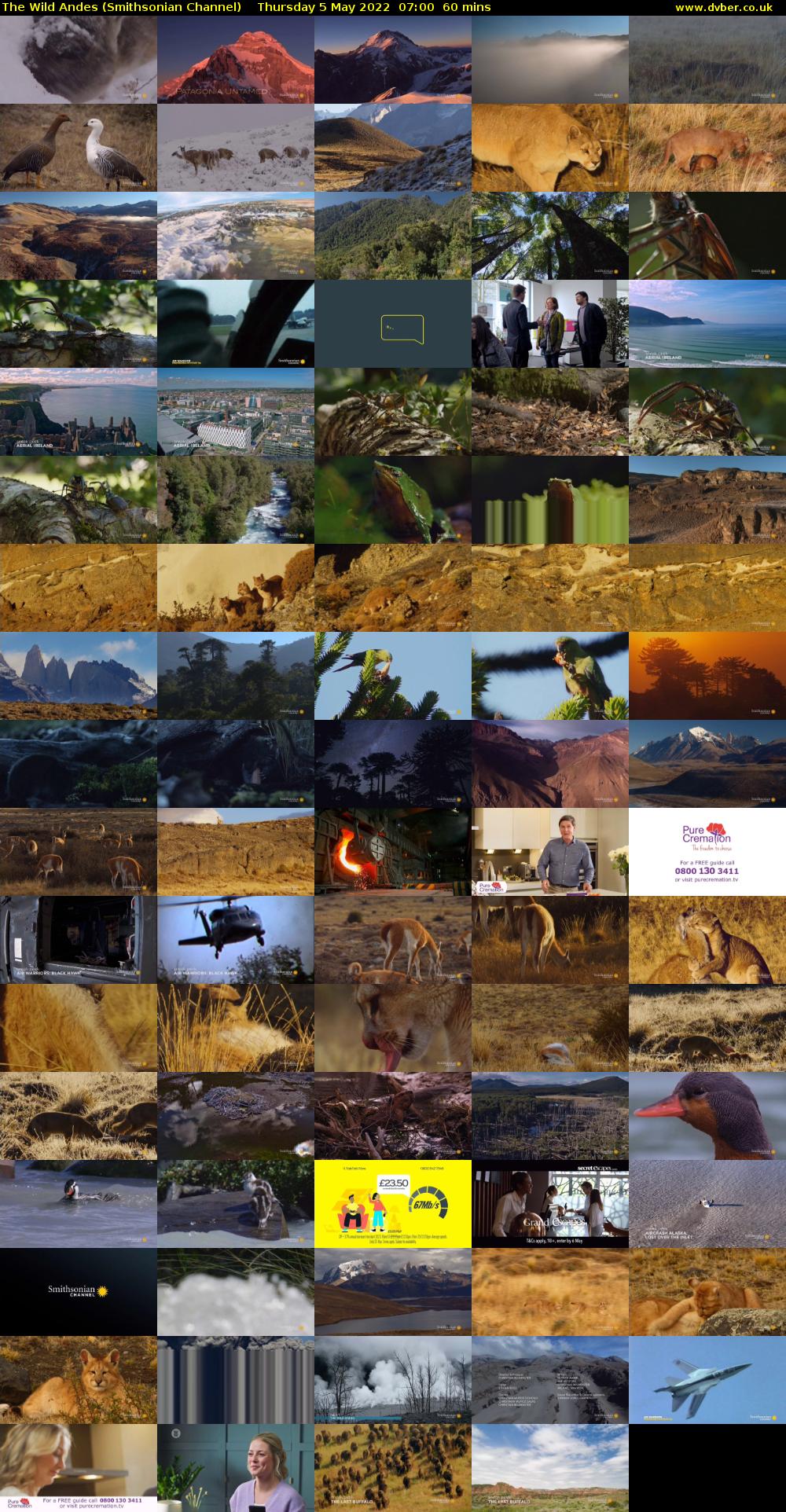 The Wild Andes (Smithsonian Channel) Thursday 5 May 2022 07:00 - 08:00