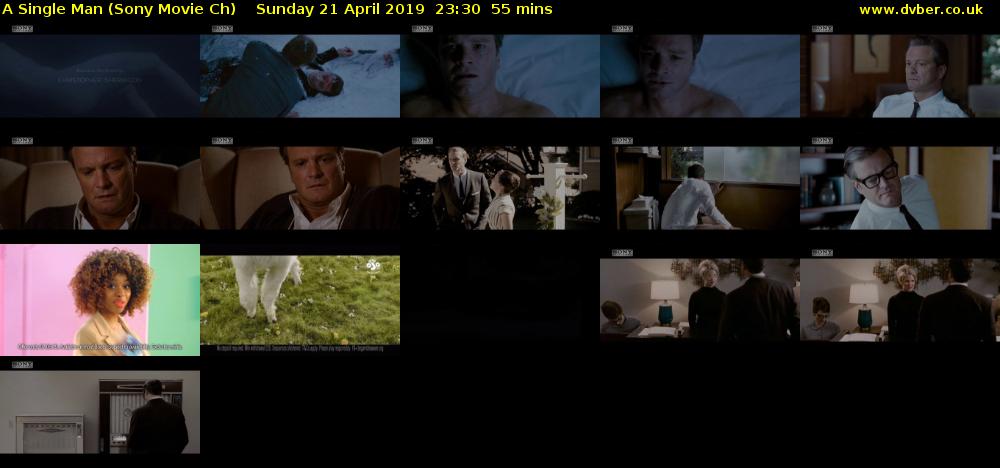 A Single Man (Sony Movie Ch) Sunday 21 April 2019 23:30 - 00:25