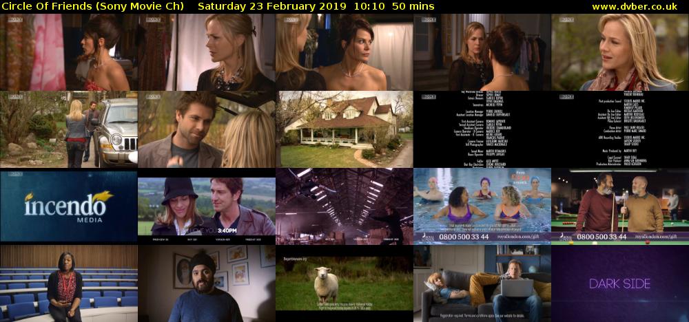 Circle Of Friends (Sony Movie Ch) Saturday 23 February 2019 10:10 - 11:00