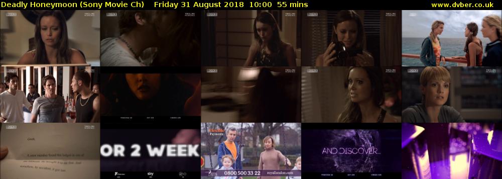 Deadly Honeymoon (Sony Movie Ch) Friday 31 August 2018 10:00 - 10:55