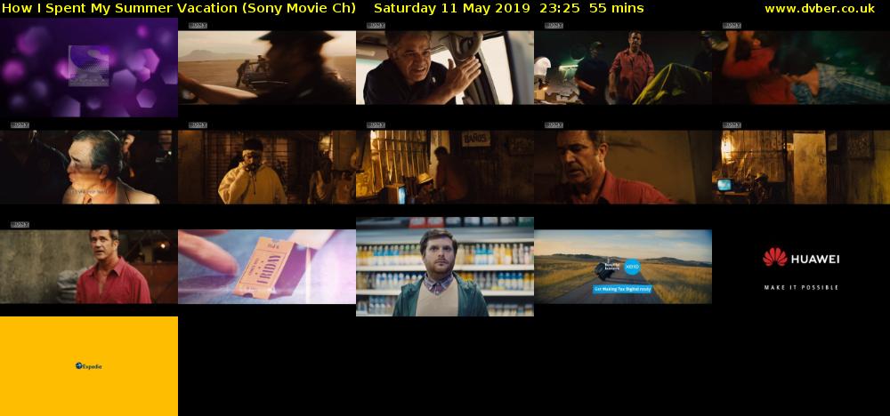 How I Spent My Summer Vacation (Sony Movie Ch) Saturday 11 May 2019 23:25 - 00:20