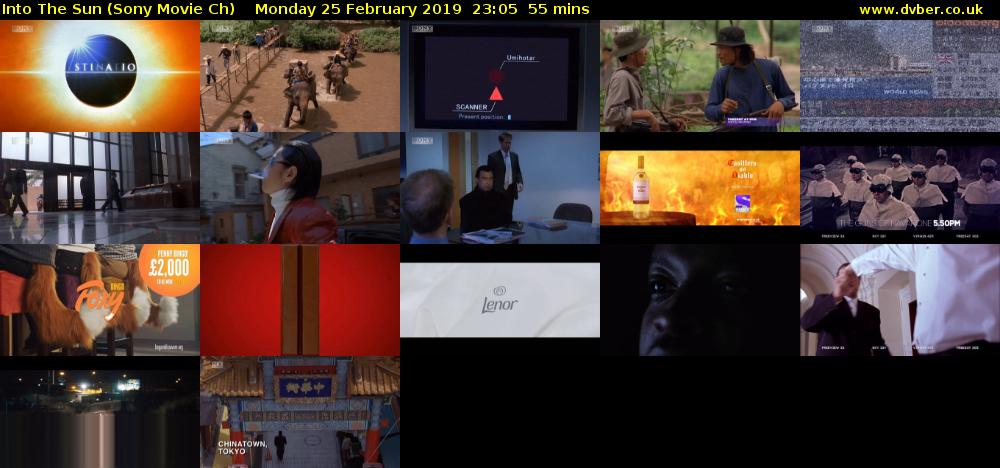 Into The Sun (Sony Movie Ch) Monday 25 February 2019 23:05 - 00:00