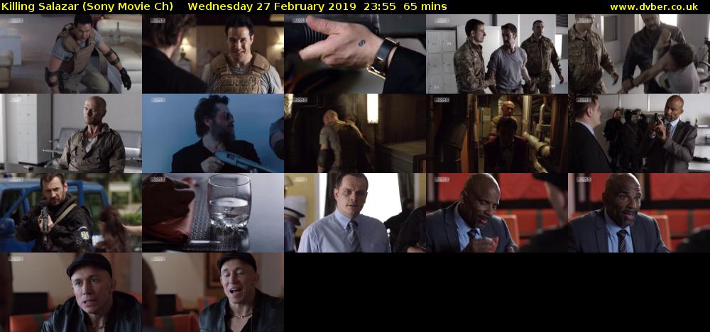 Killing Salazar (Sony Movie Ch) Wednesday 27 February 2019 23:55 - 01:00