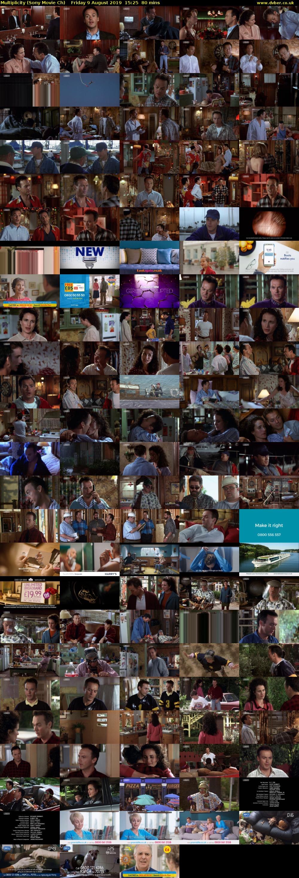 Multiplicity (Sony Movie Ch) Friday 9 August 2019 15:25 - 16:45