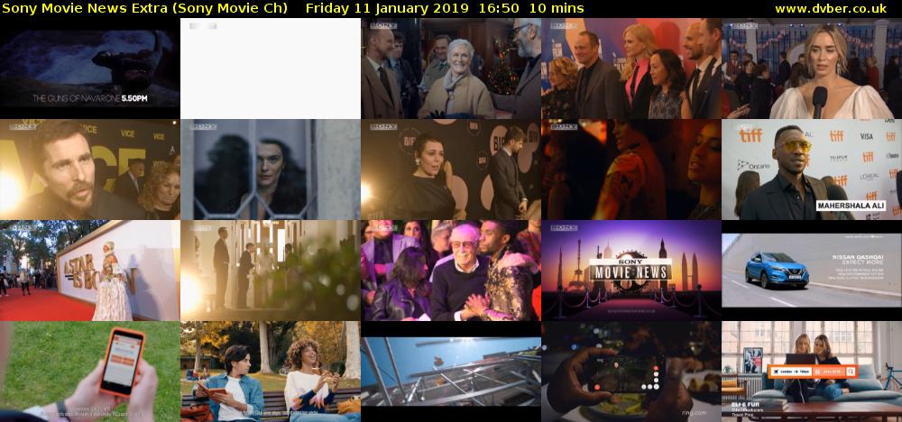 Sony Movie News Extra (Sony Movie Ch) Friday 11 January 2019 16:50 - 17:00