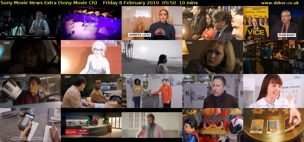 Sony Movie News Extra (Sony Movie Ch) Friday 8 February 2019 05:50 - 06:00