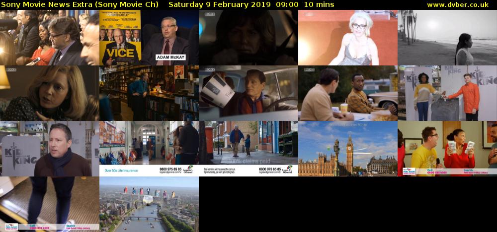 Sony Movie News Extra (Sony Movie Ch) Saturday 9 February 2019 09:00 - 09:10