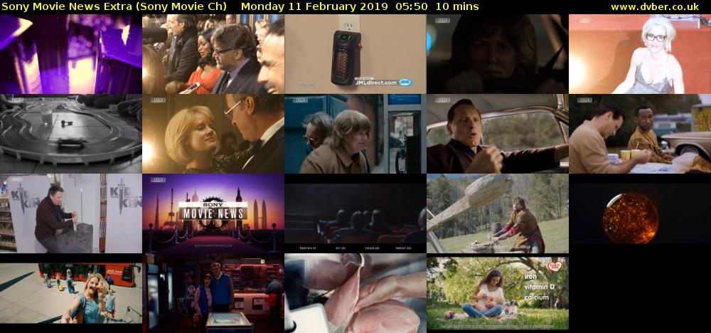 Sony Movie News Extra (Sony Movie Ch) Monday 11 February 2019 05:50 - 06:00