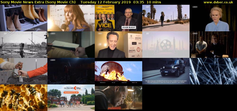 Sony Movie News Extra (Sony Movie Ch) Tuesday 12 February 2019 03:35 - 03:45