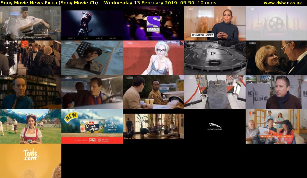 Sony Movie News Extra (Sony Movie Ch) Wednesday 13 February 2019 05:50 - 06:00
