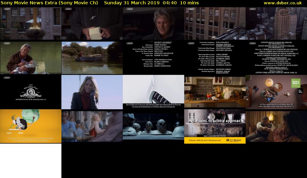 Sony Movie News Extra (Sony Movie Ch) Sunday 31 March 2019 04:40 - 04:50