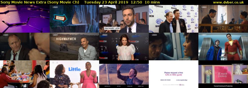 Sony Movie News Extra (Sony Movie Ch) Tuesday 23 April 2019 12:50 - 13:00