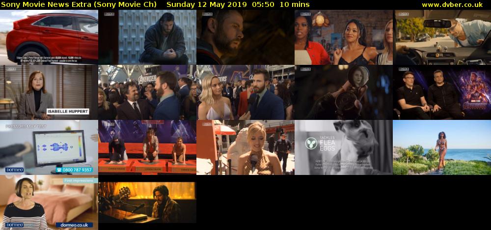 Sony Movie News Extra (Sony Movie Ch) Sunday 12 May 2019 05:50 - 06:00