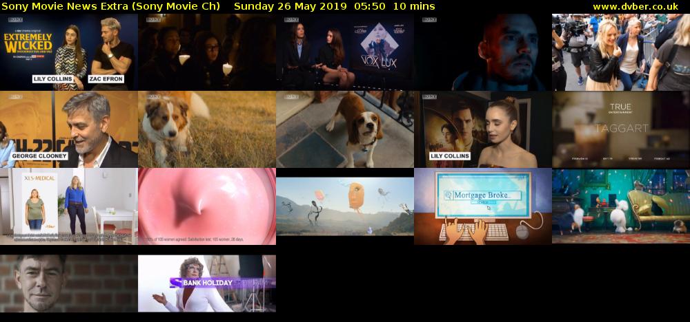 Sony Movie News Extra (Sony Movie Ch) Sunday 26 May 2019 05:50 - 06:00
