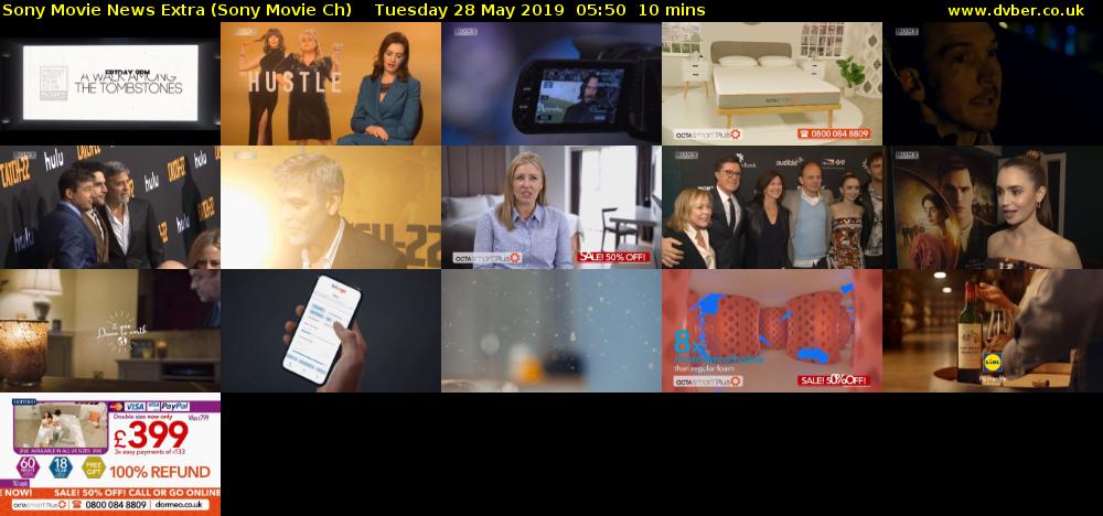 Sony Movie News Extra (Sony Movie Ch) Tuesday 28 May 2019 05:50 - 06:00