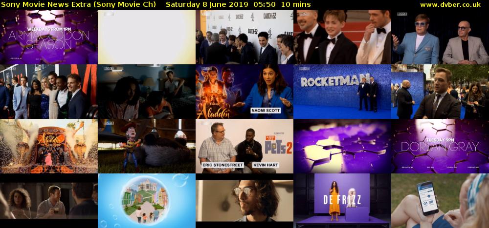 Sony Movie News Extra (Sony Movie Ch) Saturday 8 June 2019 05:50 - 06:00