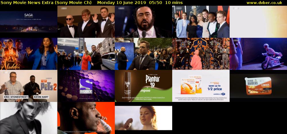 Sony Movie News Extra (Sony Movie Ch) Monday 10 June 2019 05:50 - 06:00