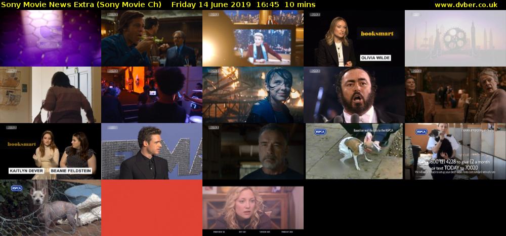 Sony Movie News Extra (Sony Movie Ch) Friday 14 June 2019 16:45 - 16:55