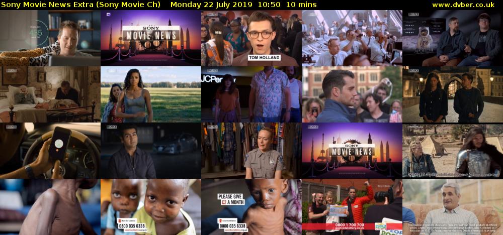 Sony Movie News Extra (Sony Movie Ch) Monday 22 July 2019 10:50 - 11:00