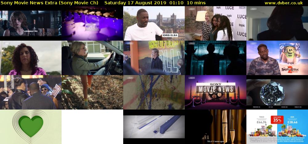 Sony Movie News Extra (Sony Movie Ch) Saturday 17 August 2019 01:10 - 01:20