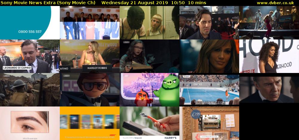Sony Movie News Extra (Sony Movie Ch) Wednesday 21 August 2019 10:50 - 11:00