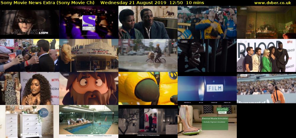 Sony Movie News Extra (Sony Movie Ch) Wednesday 21 August 2019 12:50 - 13:00