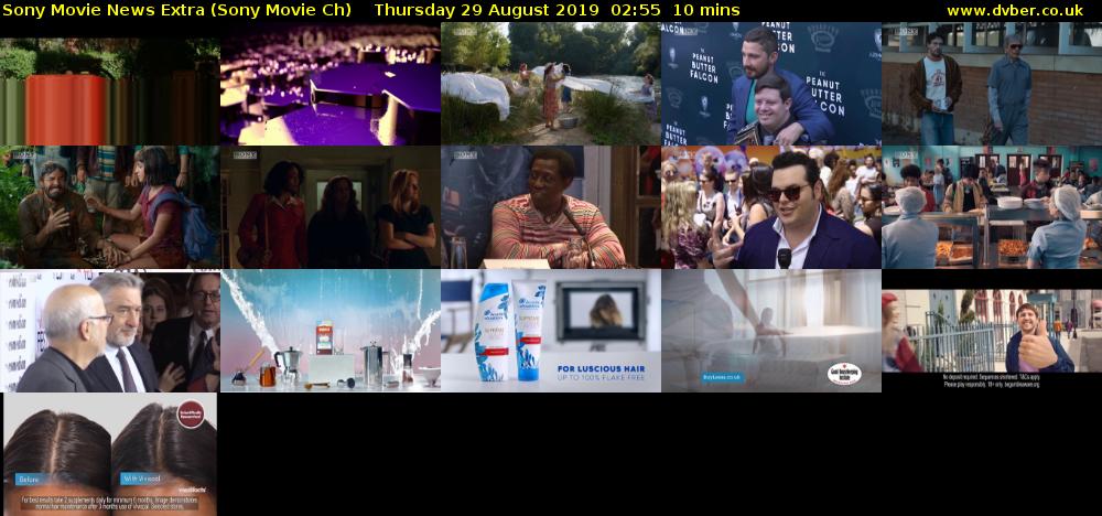 Sony Movie News Extra (Sony Movie Ch) Thursday 29 August 2019 02:55 - 03:05