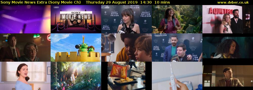 Sony Movie News Extra (Sony Movie Ch) Thursday 29 August 2019 14:30 - 14:40