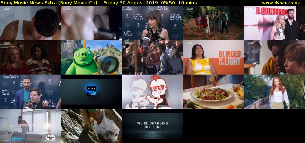 Sony Movie News Extra (Sony Movie Ch) Friday 30 August 2019 05:50 - 06:00