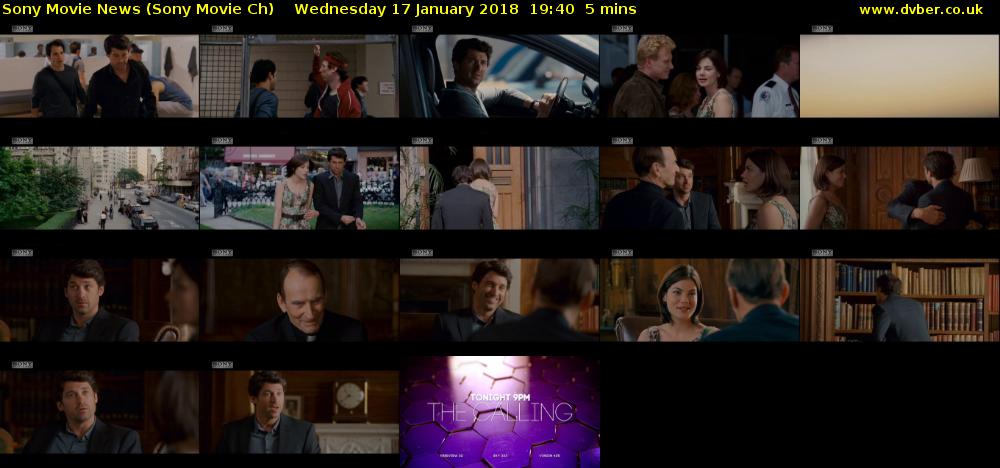Sony Movie News (Sony Movie Ch) Wednesday 17 January 2018 19:40 - 19:45