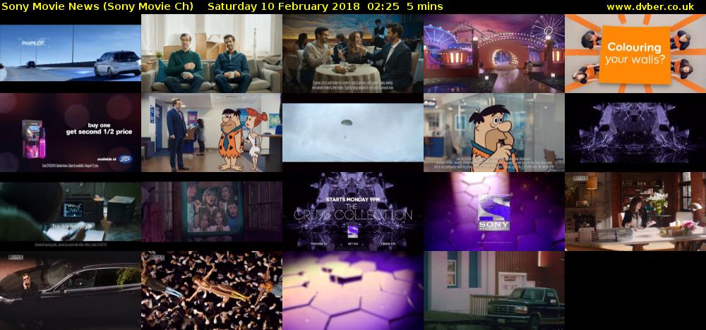 Sony Movie News (Sony Movie Ch) Saturday 10 February 2018 02:25 - 02:30