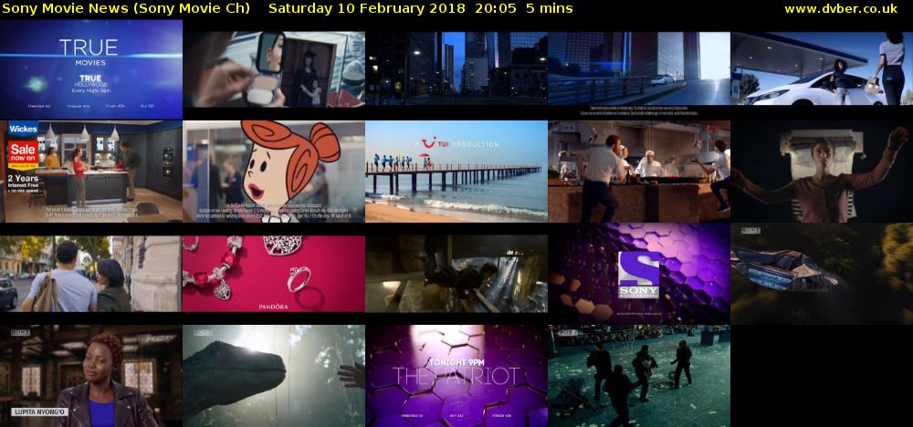 Sony Movie News (Sony Movie Ch) Saturday 10 February 2018 20:05 - 20:10
